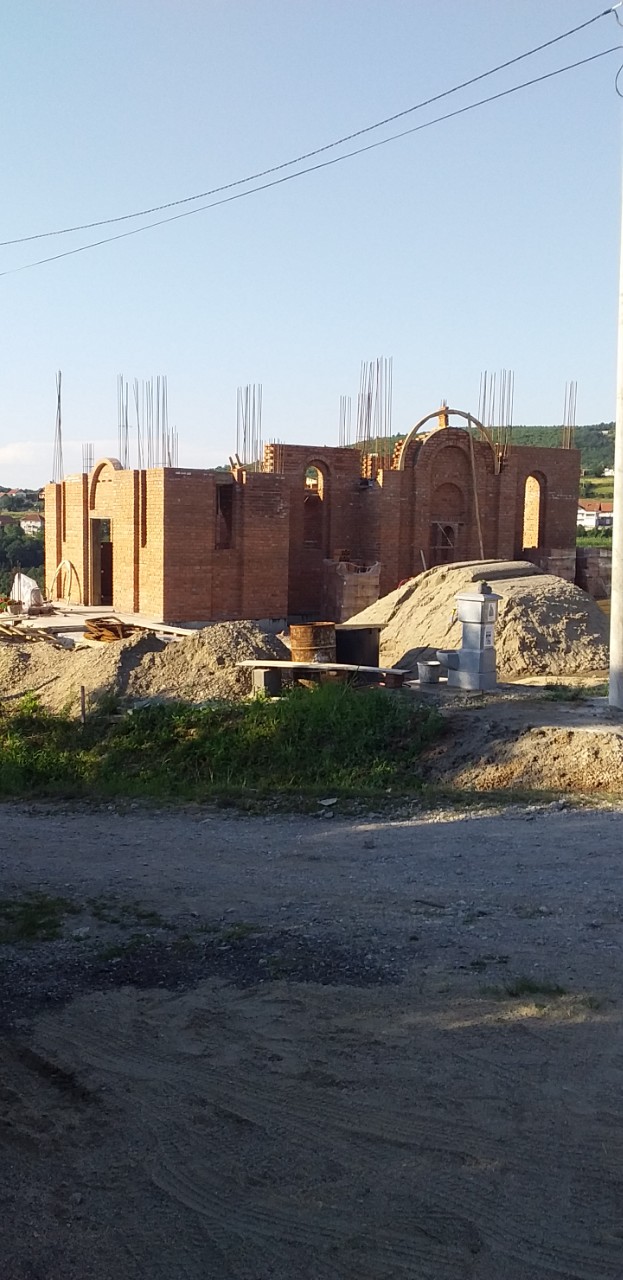 Изградња цркве, јул 2020. године