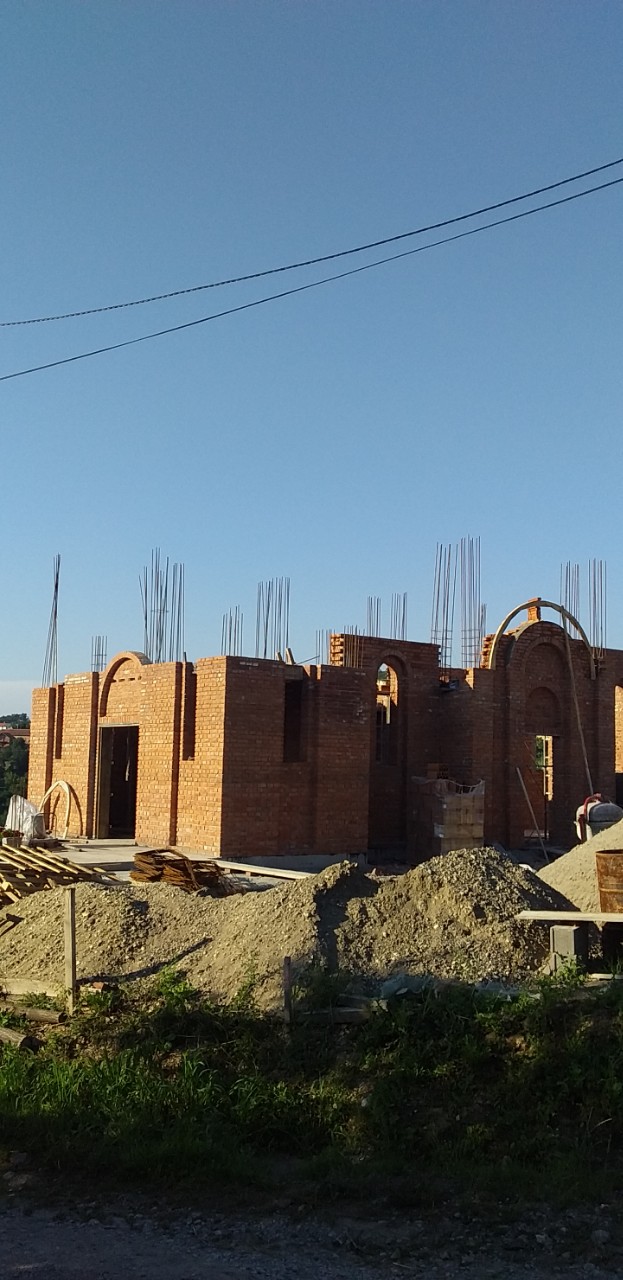 Изградња цркве, јул 2020. године