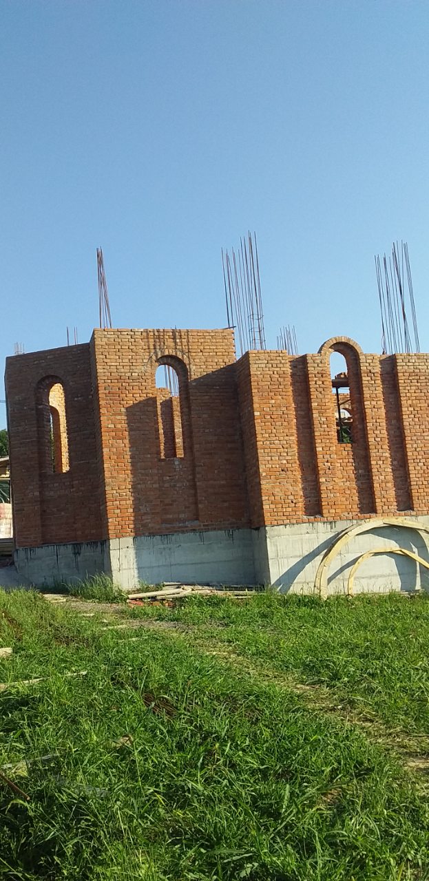 Изградња цркве, јул 2020. године